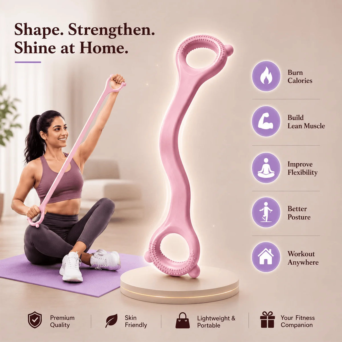 Figure 8 Workout Resistance Band for Yoga ( BUY 1 GET 1 FREE )