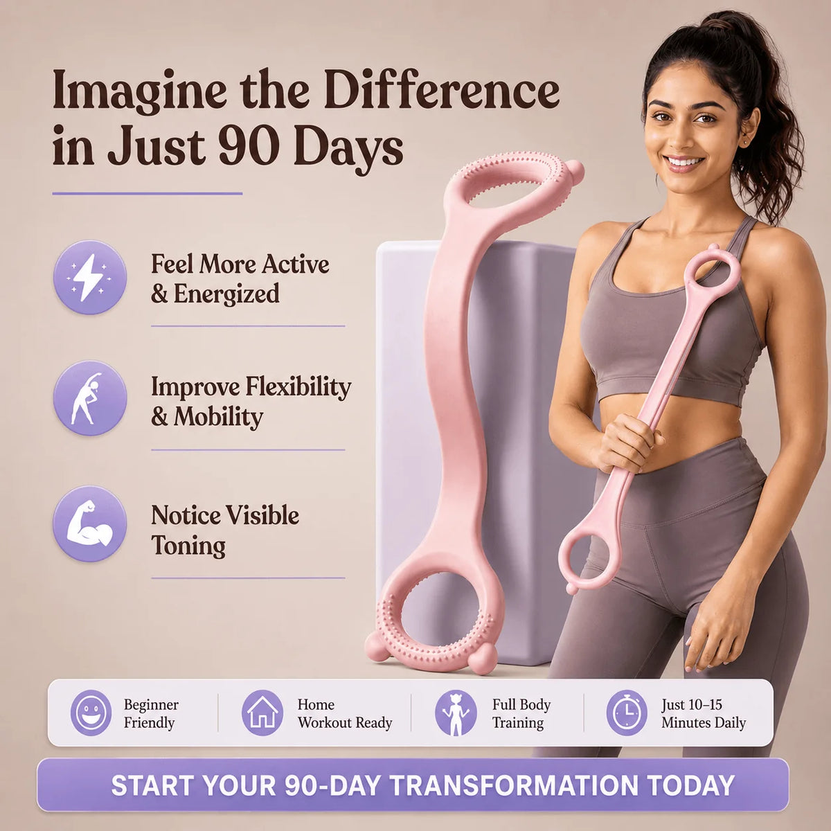 Figure 8 Workout Resistance Band for Yoga ( BUY 1 GET 1 FREE )