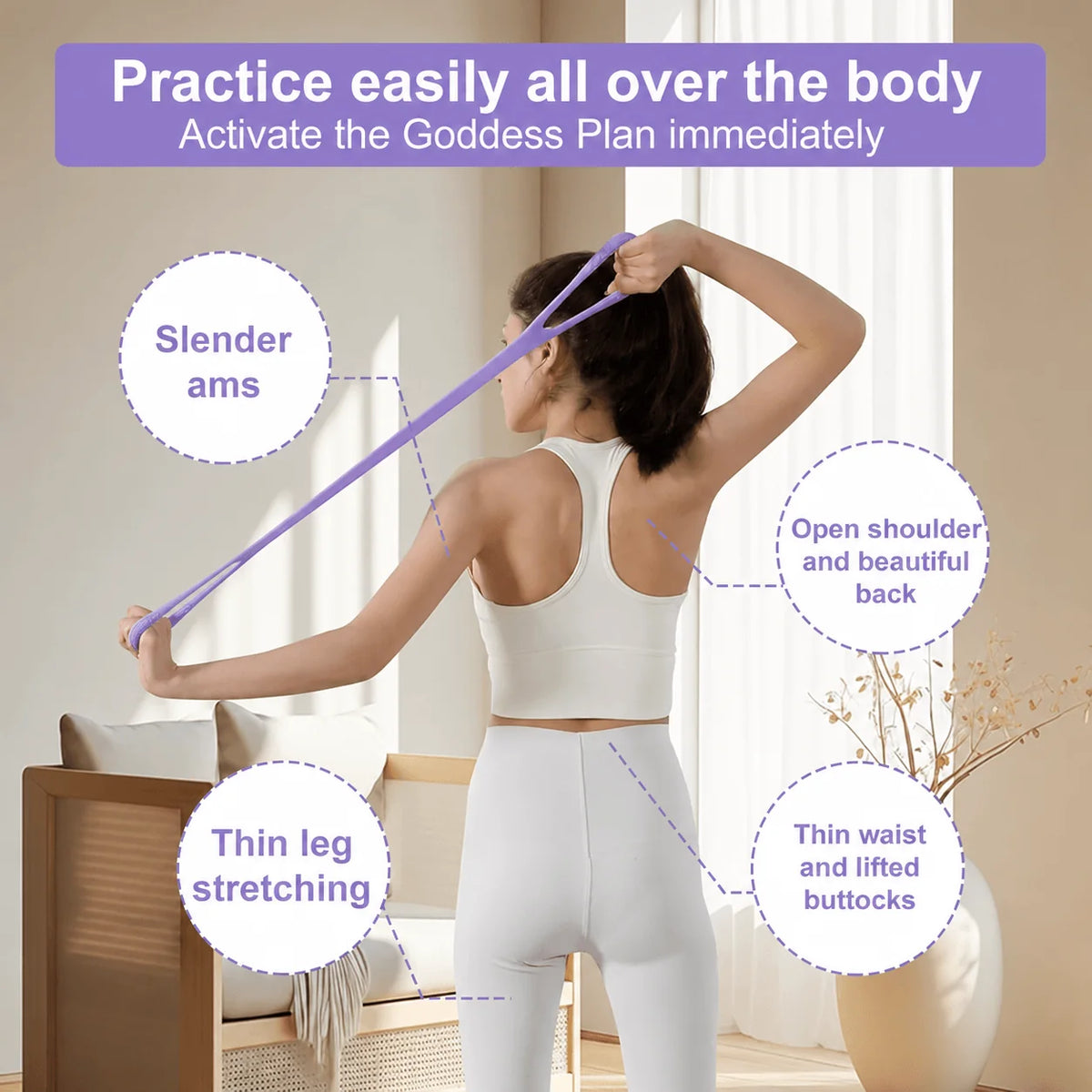 Figure 8 Workout Resistance Band for Yoga ( BUY 1 GET 1 FREE )
