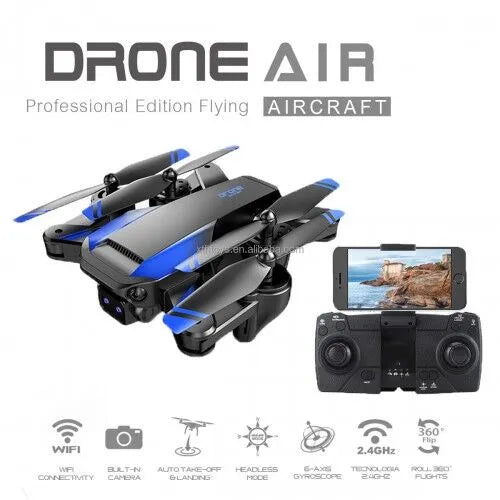 Air Professional Drone Wifi Fpv Mavic 4k HD Gimbal Dual 1080p 720p Camera With Remote Control