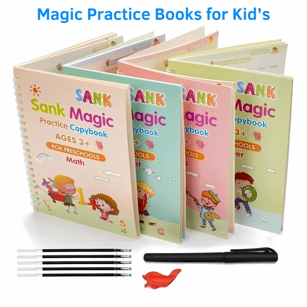 Magic Practice Copybook - (4 Book + 10 Refill) (A-127)