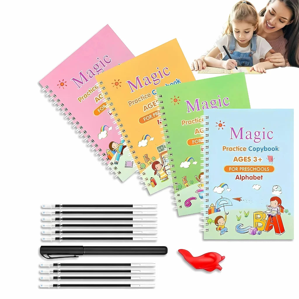 Magic Practice Copybook - (4 Book + 10 Refill) (A-127)