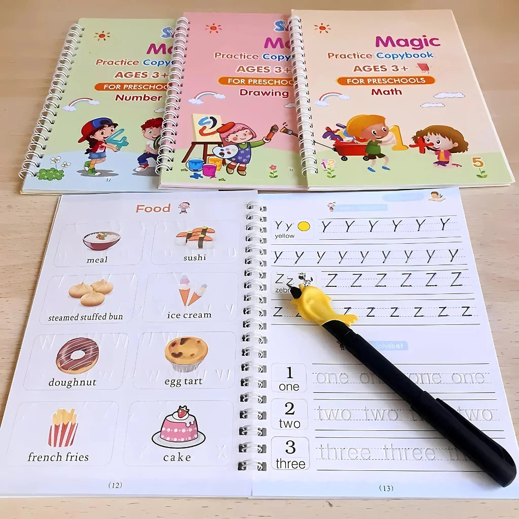 Magic Practice Copybook - (4 Book + 10 Refill) (A-127)
